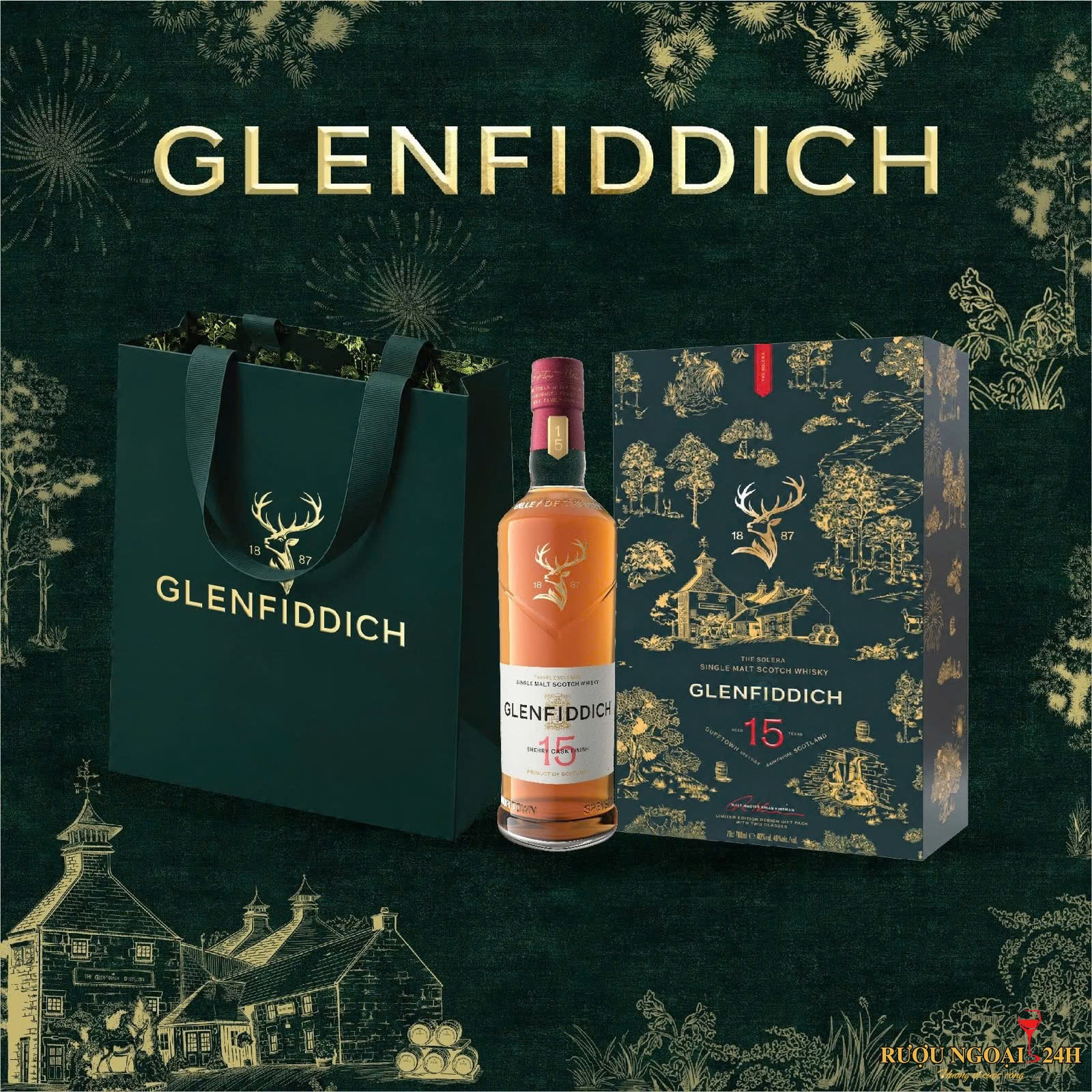 GLENFIDDICH 15 YO HỘP QUÀ 2027