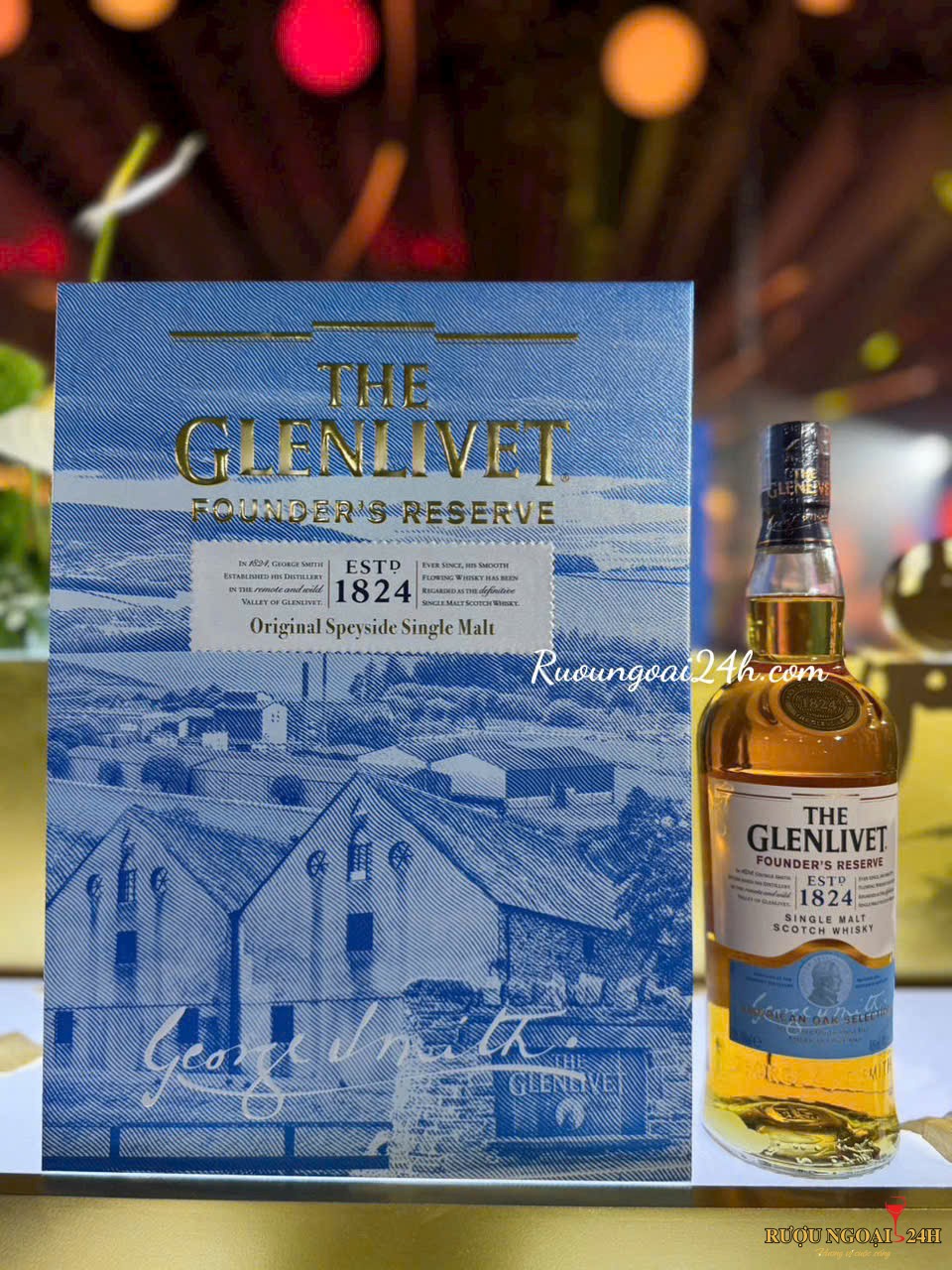 Rượu Glenlivet Founder's Reserve hộp quà