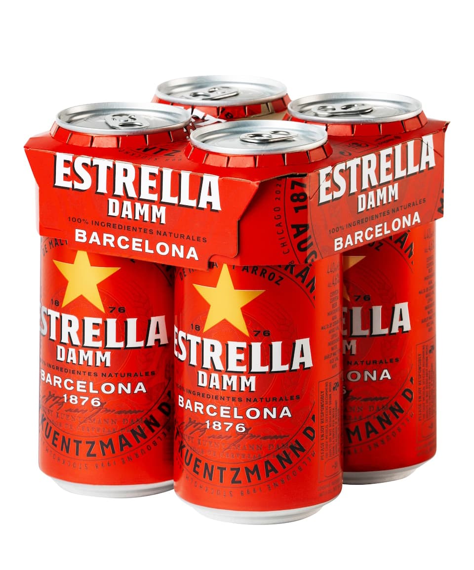 Bia Estrella Damm Lon 330ml (4 lon)