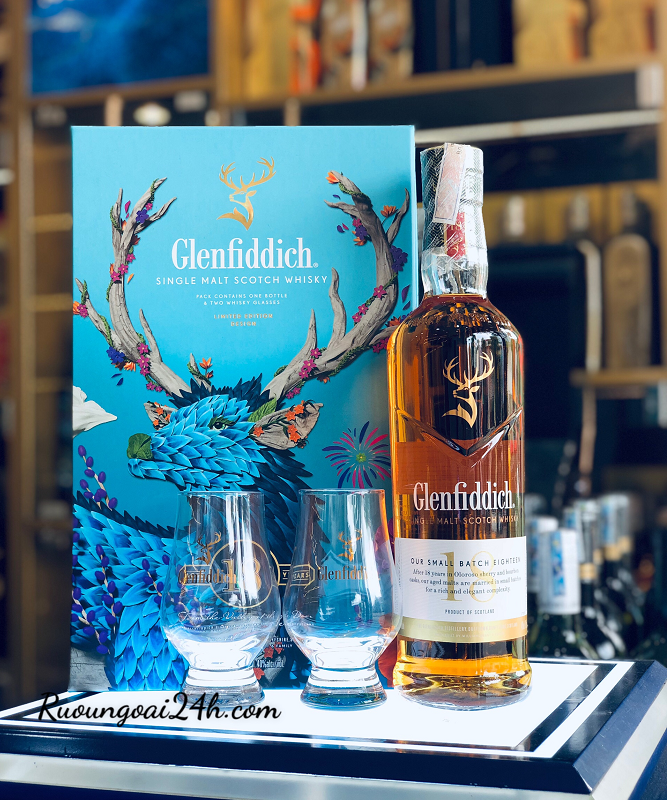 Rượu Glenfiddich 18 F24 hộp quà Tết