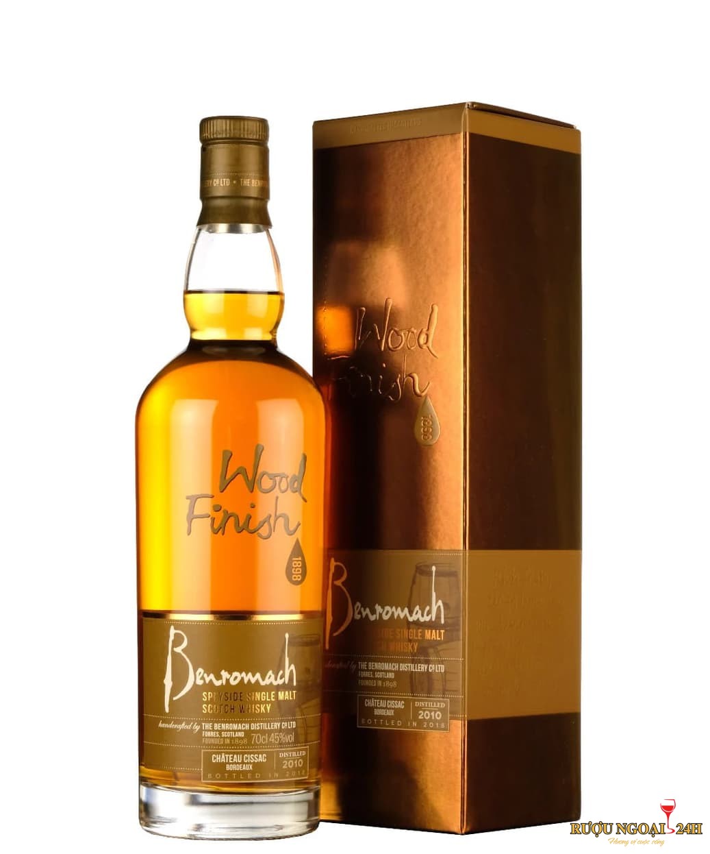Rượu Benromach Speyside Wood Finish Chateau Cissac 2010 - 2018