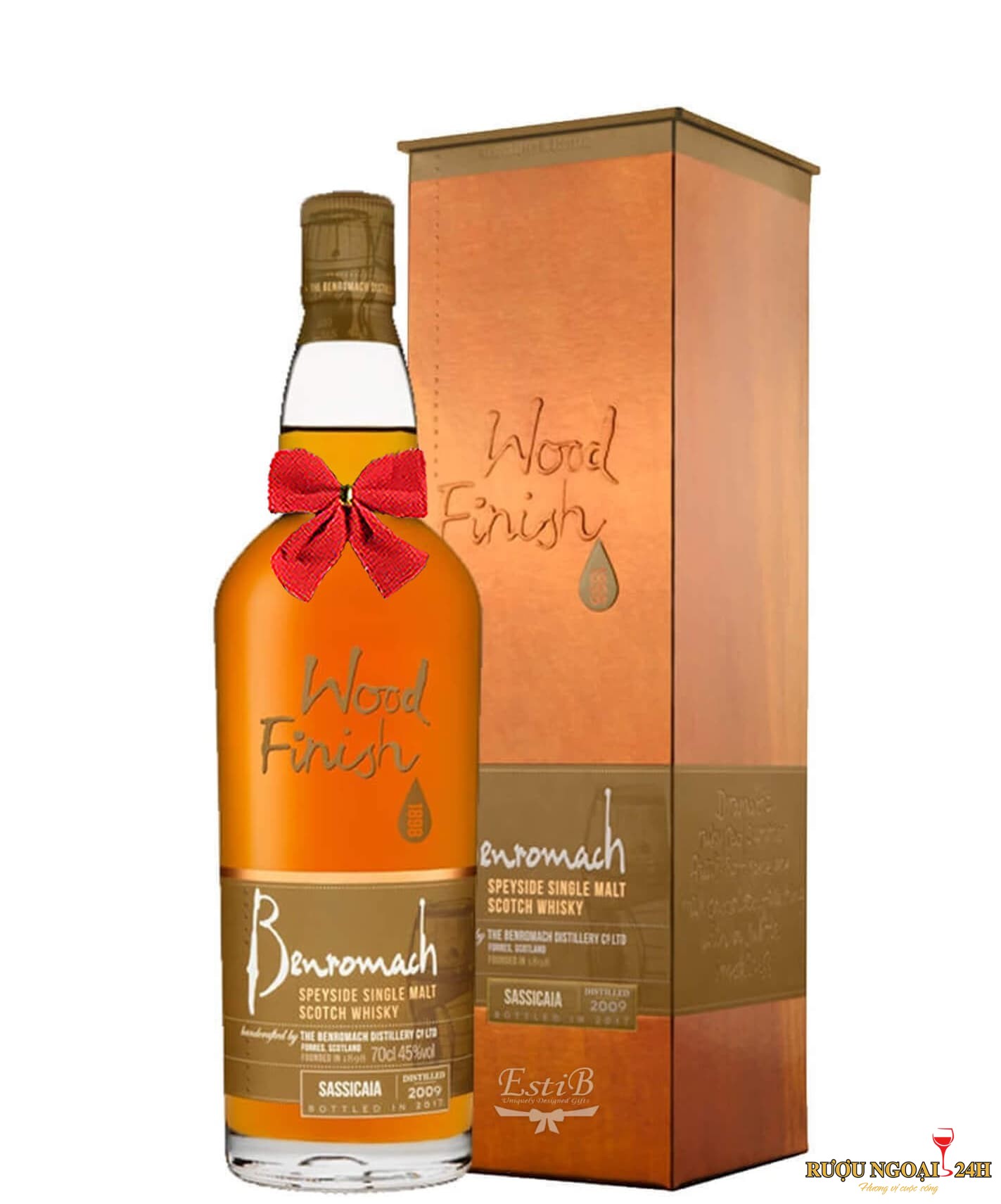 Rượu Benromach Speyside Wood Finish Sassicaia 2009 – 2017