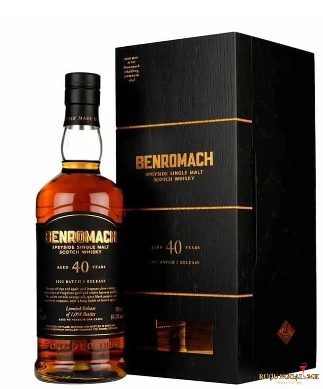 Rượu Benromach Speyside 40 Years Old 2022 Release